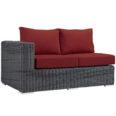 North Avenue Patio Sectional Left Arm Loveseat with Sunbrella® Cushion