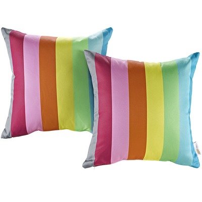 Rainbow 2 Piece Outdoor Pillow Set 17" x 17"
