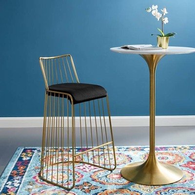 Riva Gold Stainless Steel  Bar Stool | 2 Colors