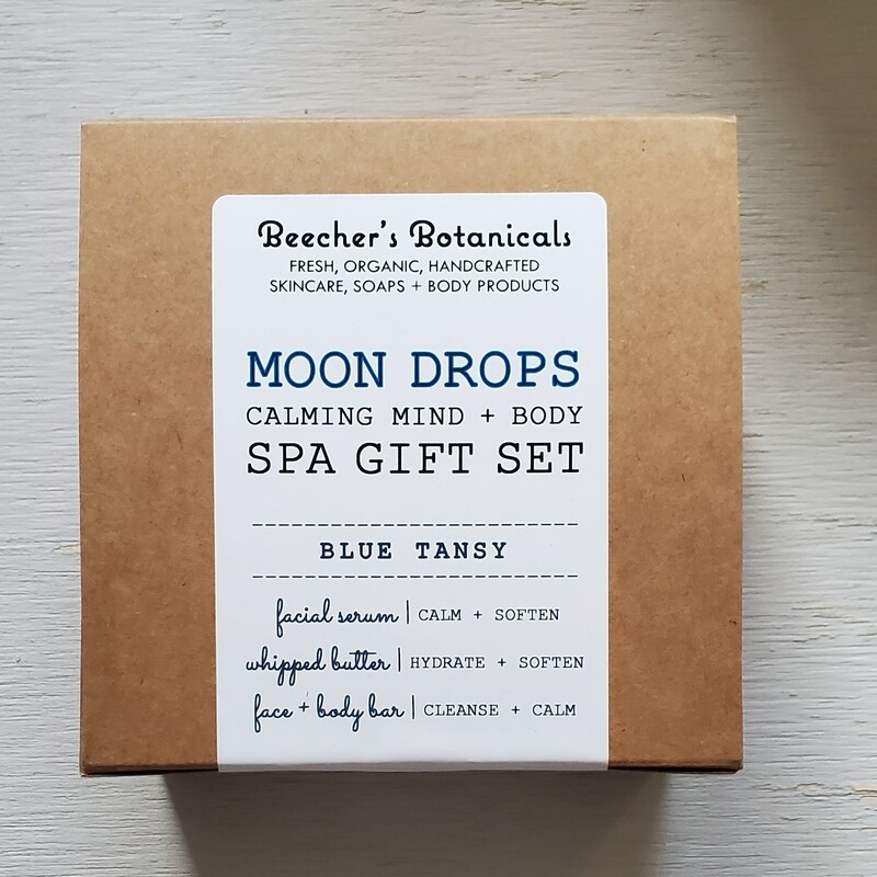 MOON DROPS GIFT SET | blue tansy | face + body