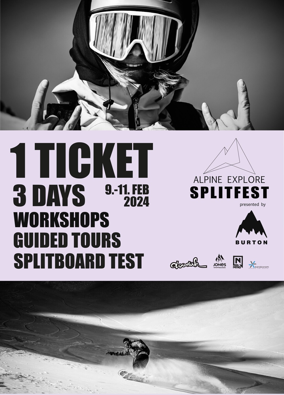 Alpine Explore Splitfest 3-Tages Ticket 2024