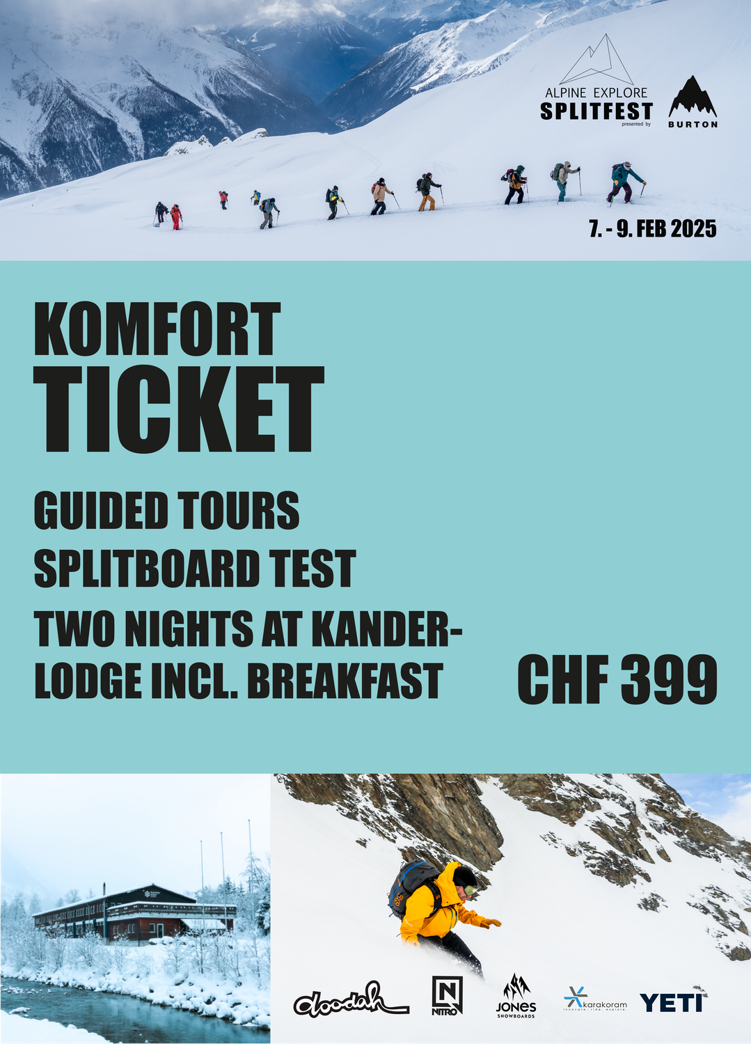 Alpine Explore Splitfest KOMFORT-Ticket 2025