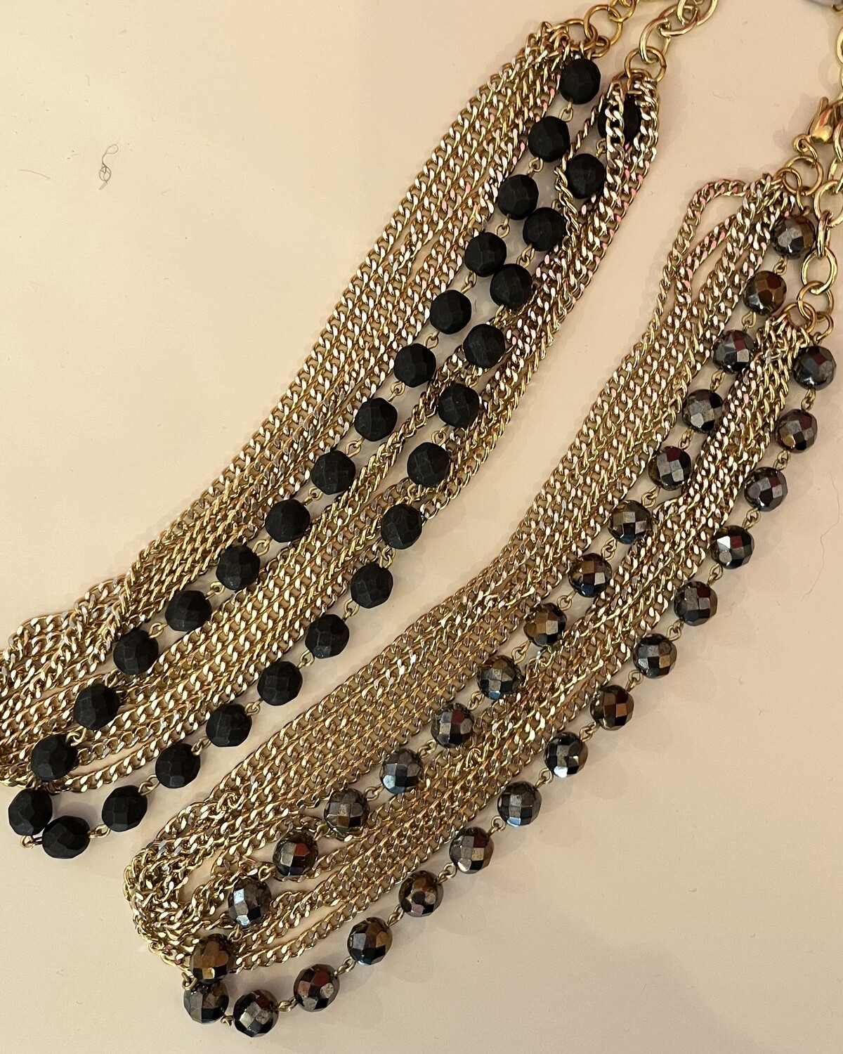 Collana Multifili e Cristalli Stile Momi