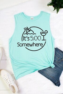 Pink Foot 5:00 Somewhere Tank