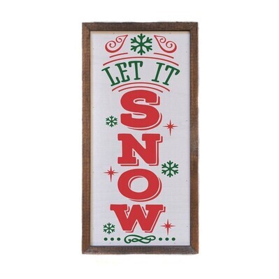 'Let It Snow' Wooden Sign