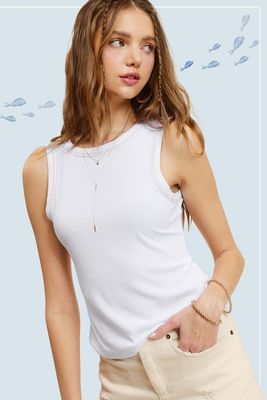 La Miel White Tank Top