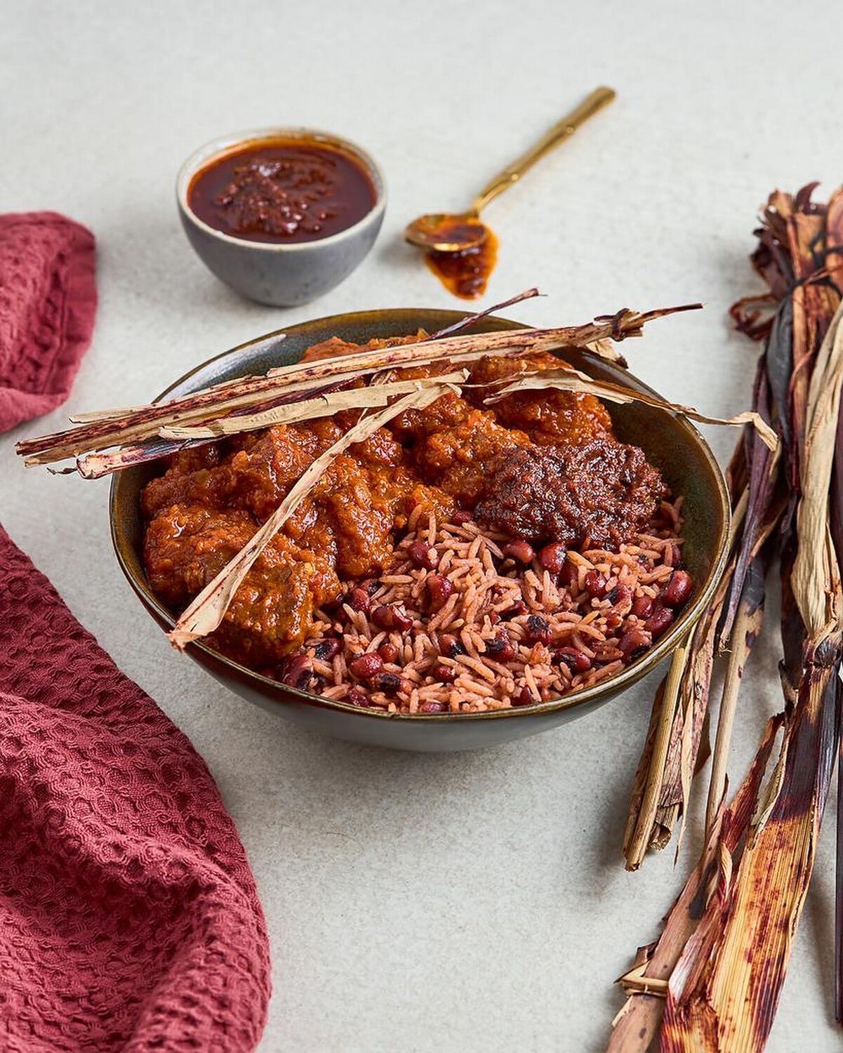 Waakye and Beef Stew - 400g
