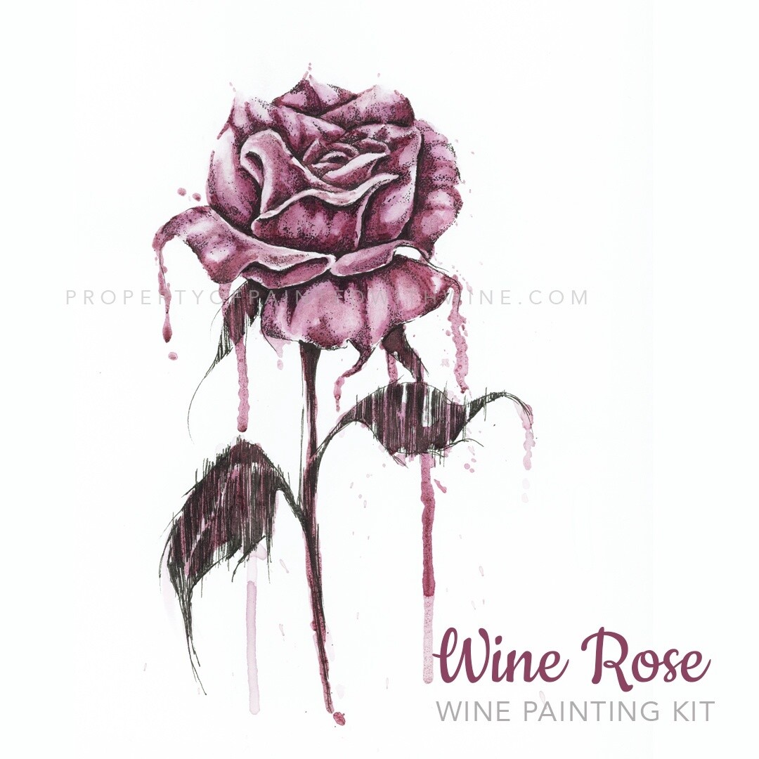 Wine Rose Painting Kit