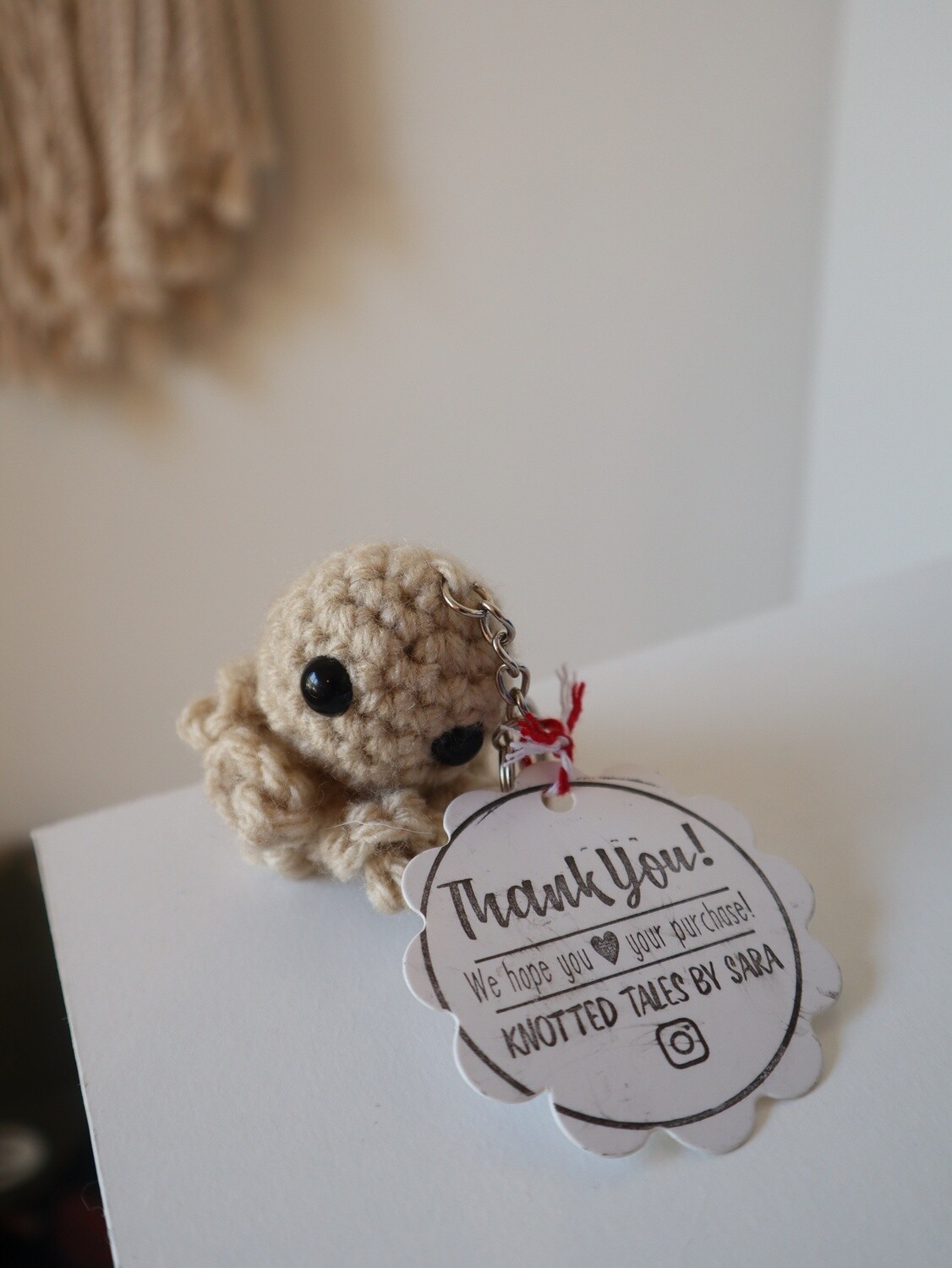 Crocheted Octopus Keychains
