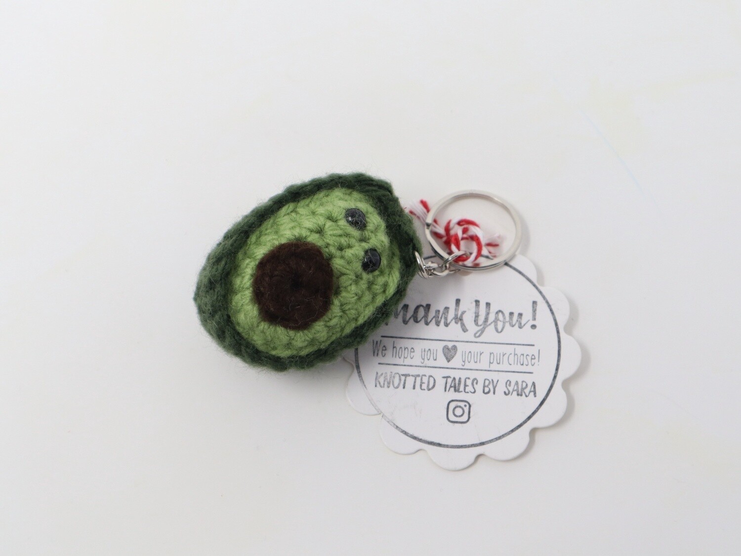 Crocheted Avocado Keychains