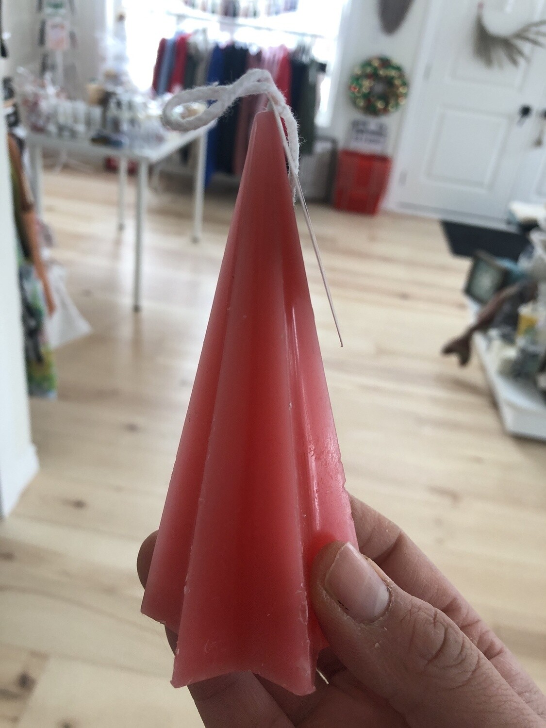 Hex Christmas Tree Beeswax Candle