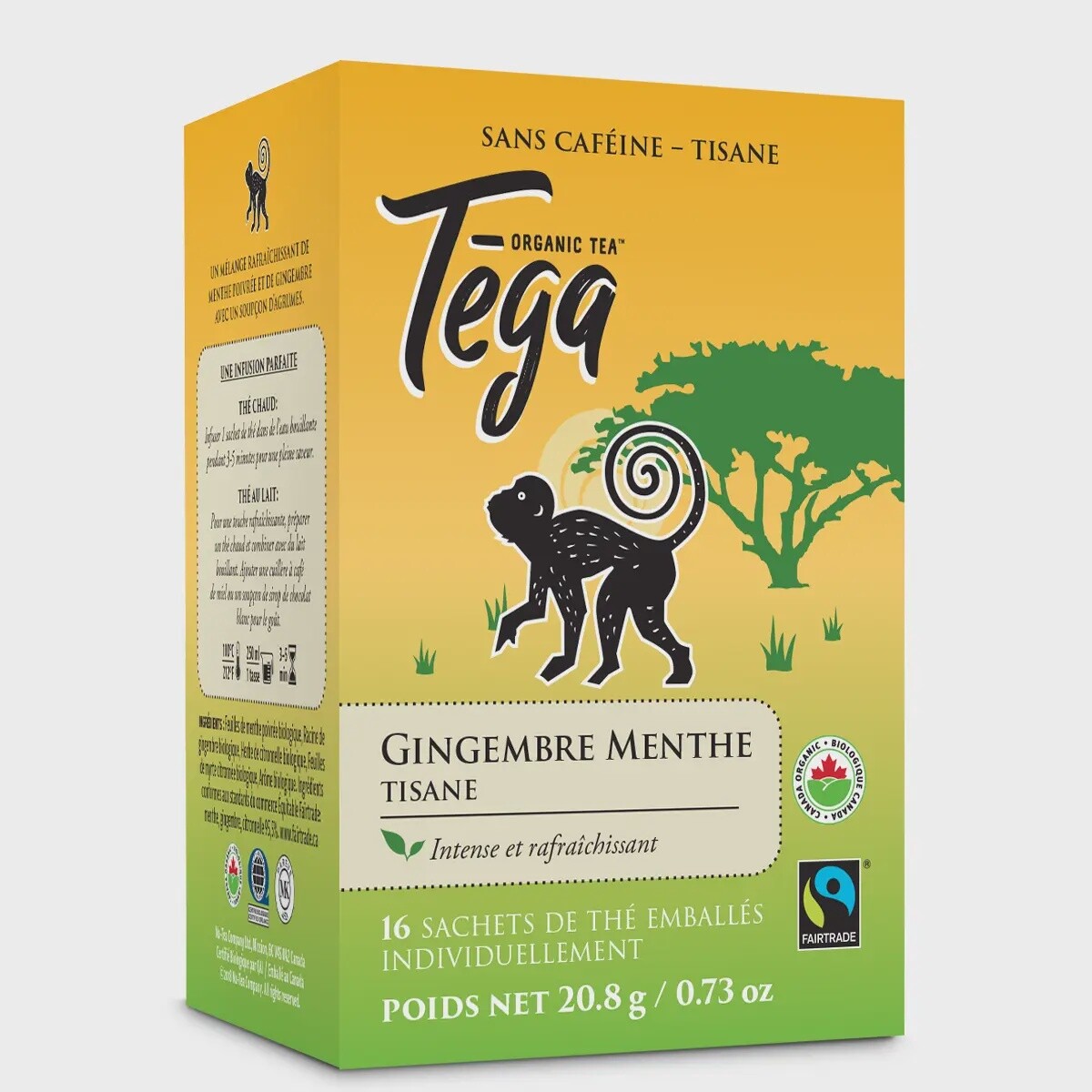 Organic Ginger Mint Herbal Tea 16ct