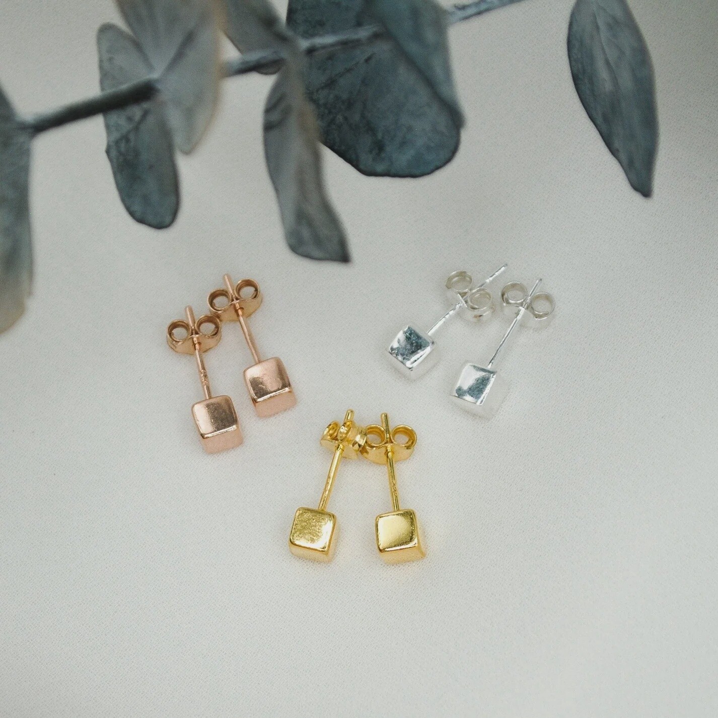 Cubus Earring - Rose Gold