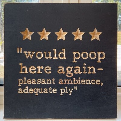 Bathroom Review Sign