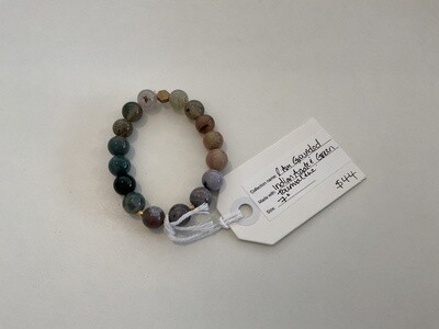 Indian Agate & Green Tourmaline - I Am Grounded Bracelet