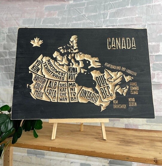 Map of Canada Sign