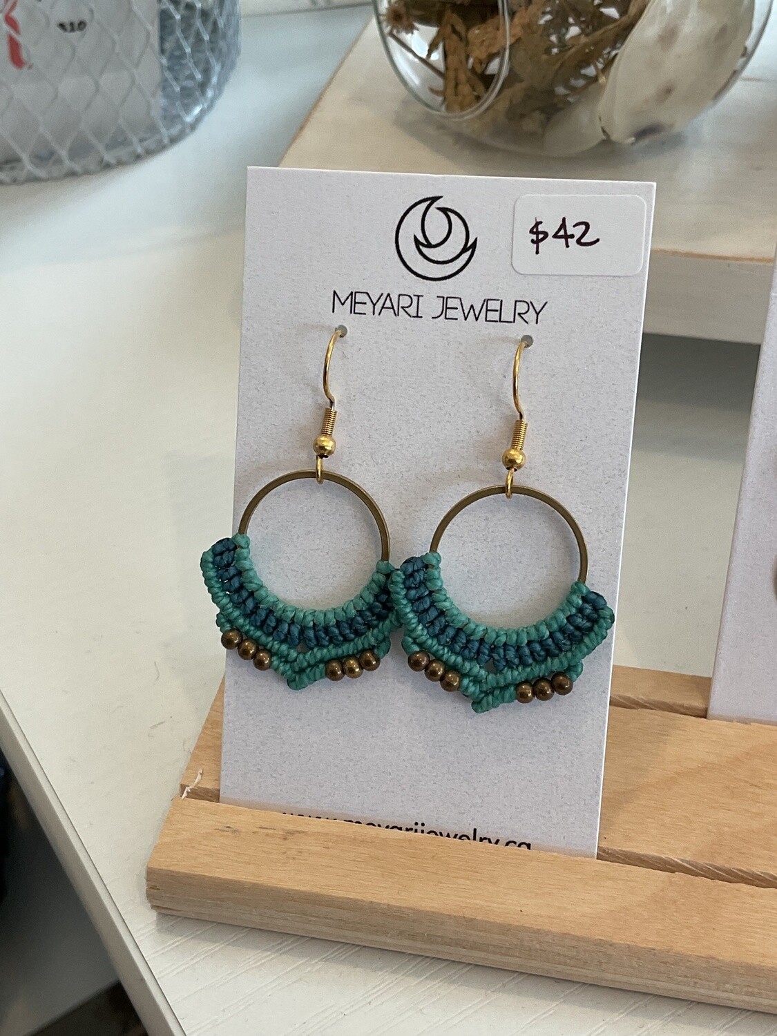 Two Tone Macrame Earrings