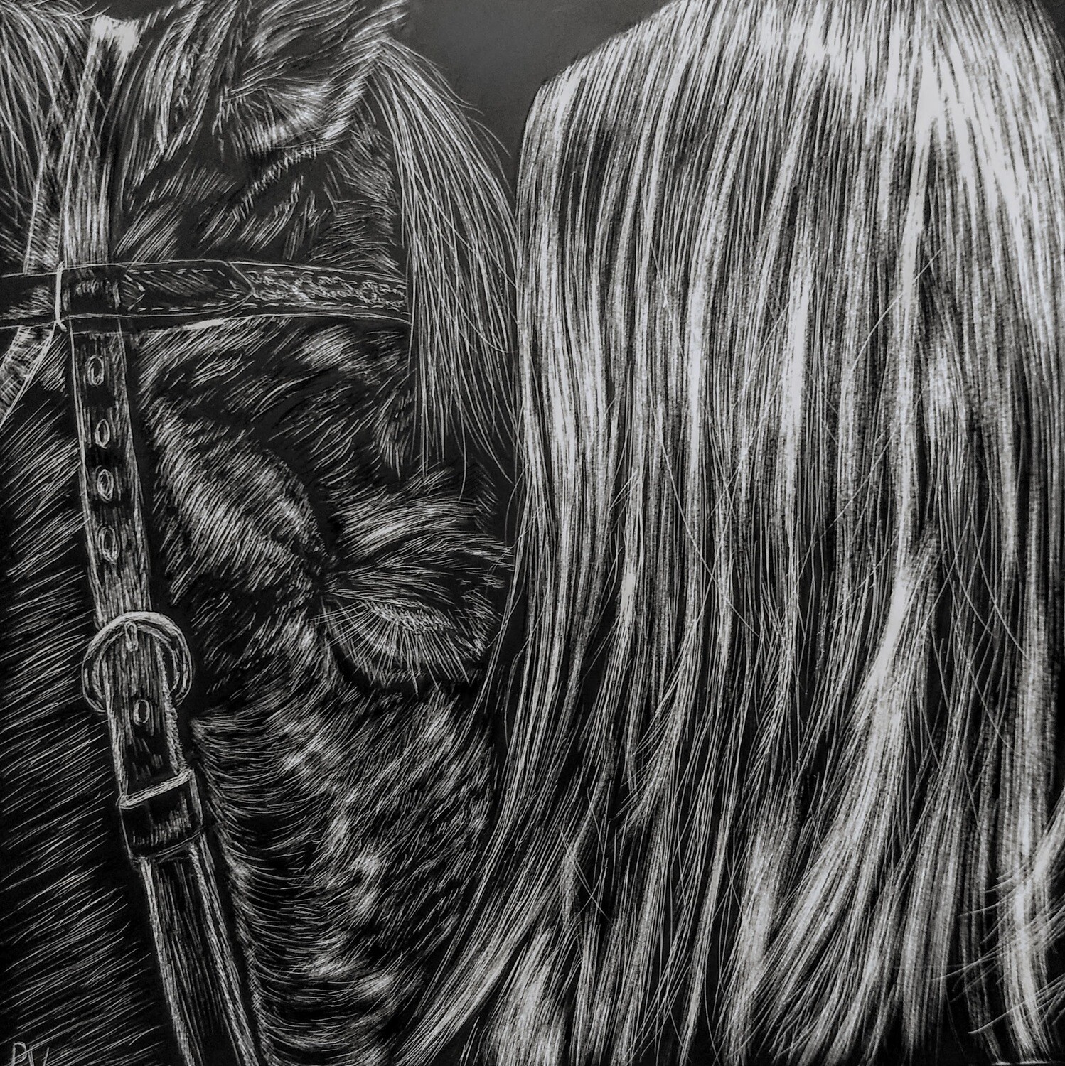 Girl &amp; Her Horse - Print