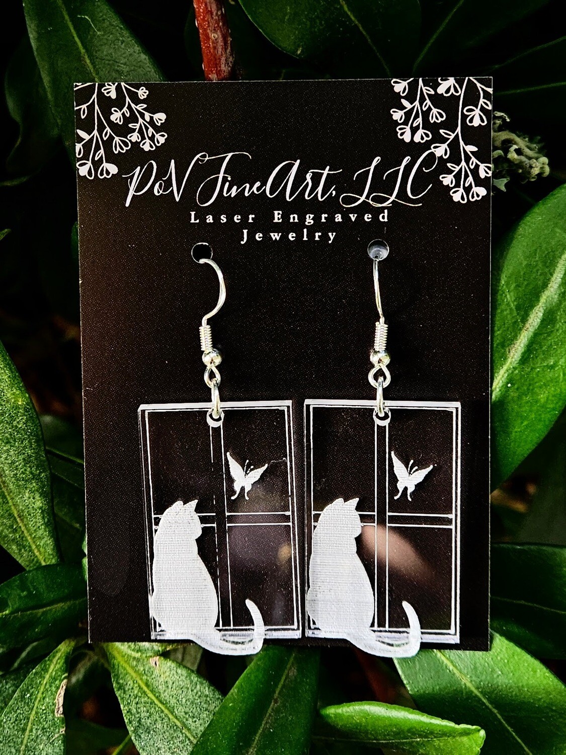 Cat Window Earring