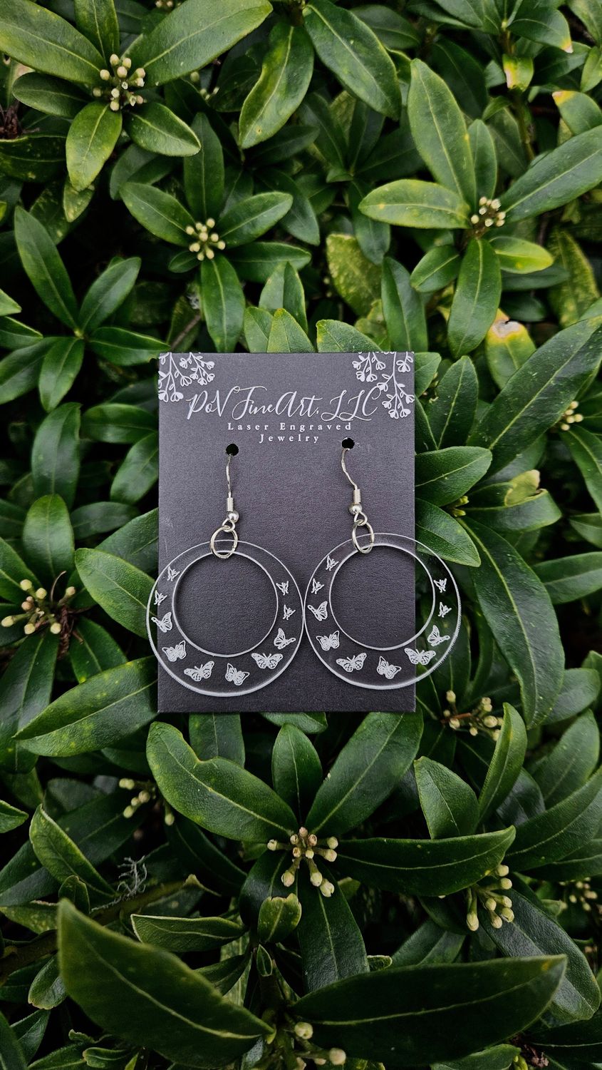 Butterfly Clear Acrylic Earrings