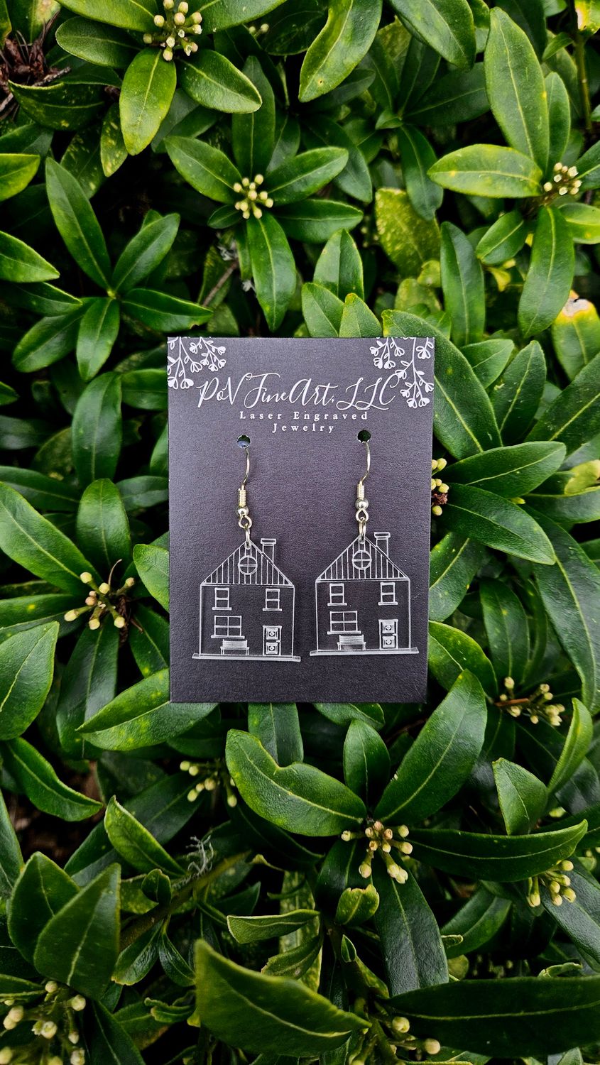 House Clear Earrings