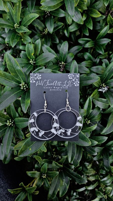 Dandelion Clear Acrylic Earrings