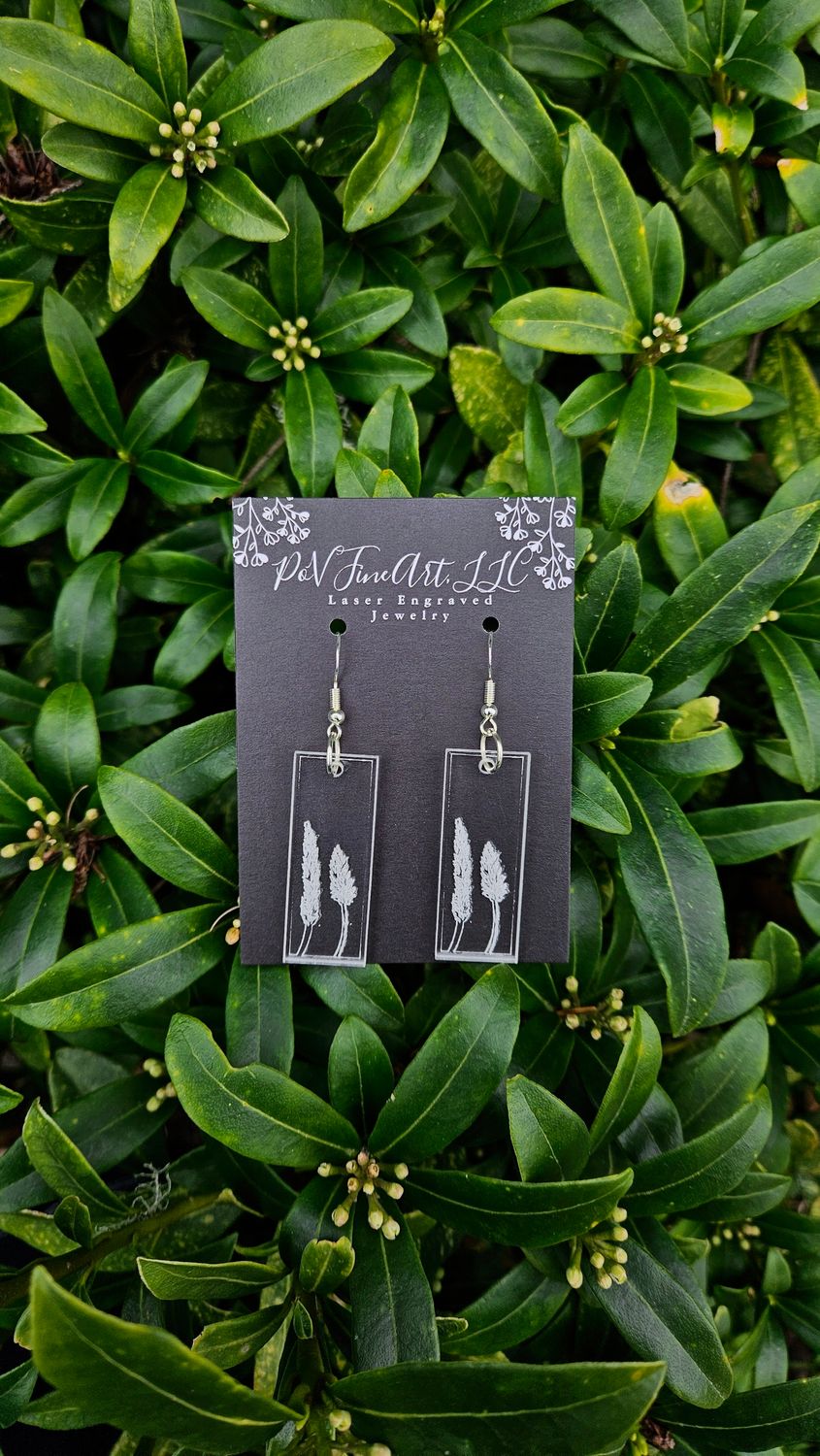 Lavender Clear Acrylic Earrings