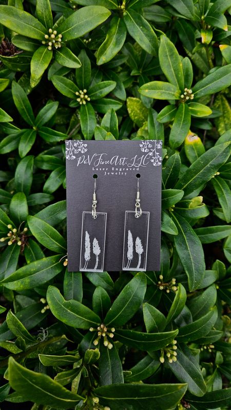 Lavender Clear Acrylic Earrings