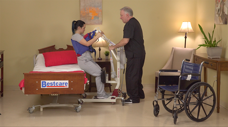 BestCare SA182 Sit-to-Stand Manual Lift | 400 lb Capacity  | Adjustable Knee Pad and Detachable Foot Plate