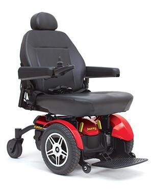 Pride Jazzy Elite HD Power Wheelchair, 450 Lbs. Weight Capacity, with 5-Year Extended Warr (Red, 20" x 18" - 20" Seat)