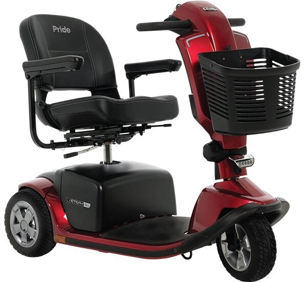 Pride Victory 10 3-Wheel Heavy Duty Mobility Scooter with Extended Warranty