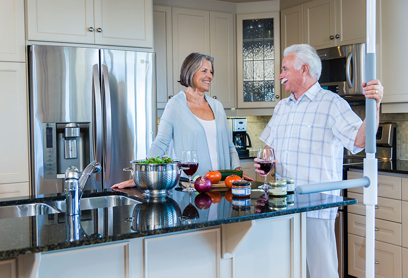 HEALTHCRAFT Bariatric SuperBar, Universal Floor to Ceiling Grab Bar (8Ft), Transfer Pole for Seniors & Handicapped, Elderly Adults- Bedroom, Kitchen, Bath and Shower Safety - Up to 450Lbs