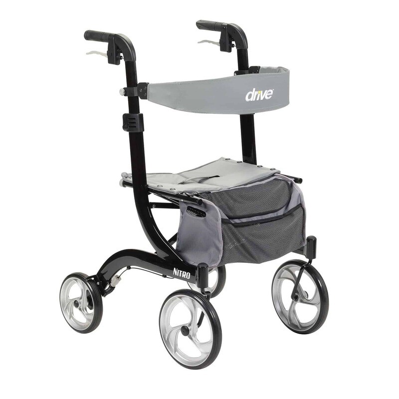 Drive Medical Nitro Aluminum Rollator, 10" Casters, RTL10266