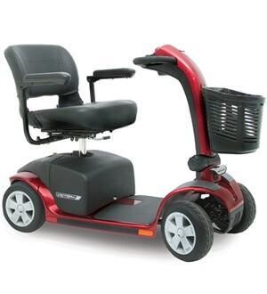 Pride Victory 10 4-Wheel, Outdoor Travel Electric Mobility Scooter 400 lbs. Weight Capacity, Up to 5.3 MPH, 15.5 Miles Range Per Charge - SC710