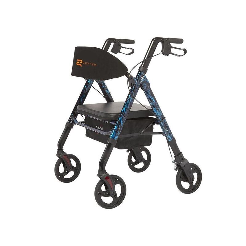 Rhythm Healthcare Regal Bariatric 4 Wheel Rollator with Universal Height Adjustment