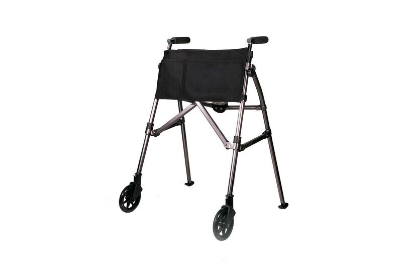 Stander EZ Fold-N-Go Walker Lite, Lightweight Folding Walker for Adults, Seniors, and Elderly, Collapsible Travel Walker with Rubber Feet and Pouch, Compact Standard Walker, Black Walnut Stander EZ Fold-N-Go Walker Lite, Lightweight Folding Walker for Adults, Seniors, and Elderly, Collapsible Travel Walker with Rubber Feet and Pouch, Compact Standard Walker, Black Walnut