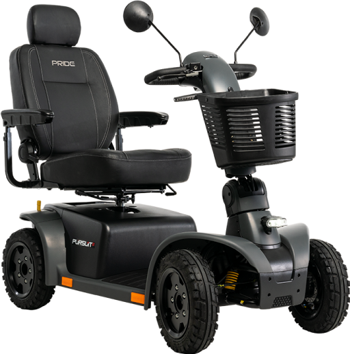 Pride Mobility Pursuit 2 Scooter - Comfort Mobility for Adults, 400 Lbs Weight Capacity, 50 Ah Battery, Grey, 18"x18" Seat Size - SC7132