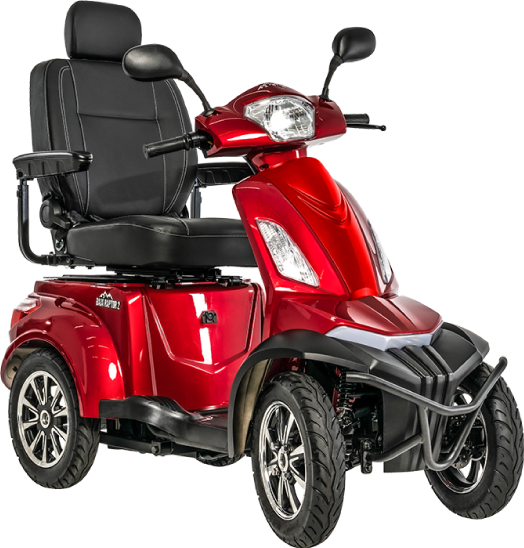 Pride Mobility Baja Raptor 2 BA340 Mobility Scooter, Outdoor 4-Wheel Travel Electric Scooter for Adults, 400 lbs. WC, Up to 13 MPH, 15.1 or 21.2 Miles Range Per Charge