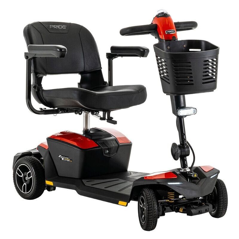 Pride Jazzy ZT Zero Turn 8 ; 4-Wheel Travel Mobility Scooters, 4-Wheel Stability Meets 3-Wheel Maneuverability