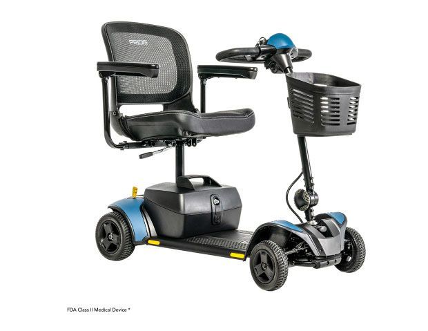 Pride Go Go Elite Traveller 2, 4-Wheel Mobility Scooter, iTurn Technology, 37” Turning Radius, with 5-Year Extended Warr (18 AH Battery)