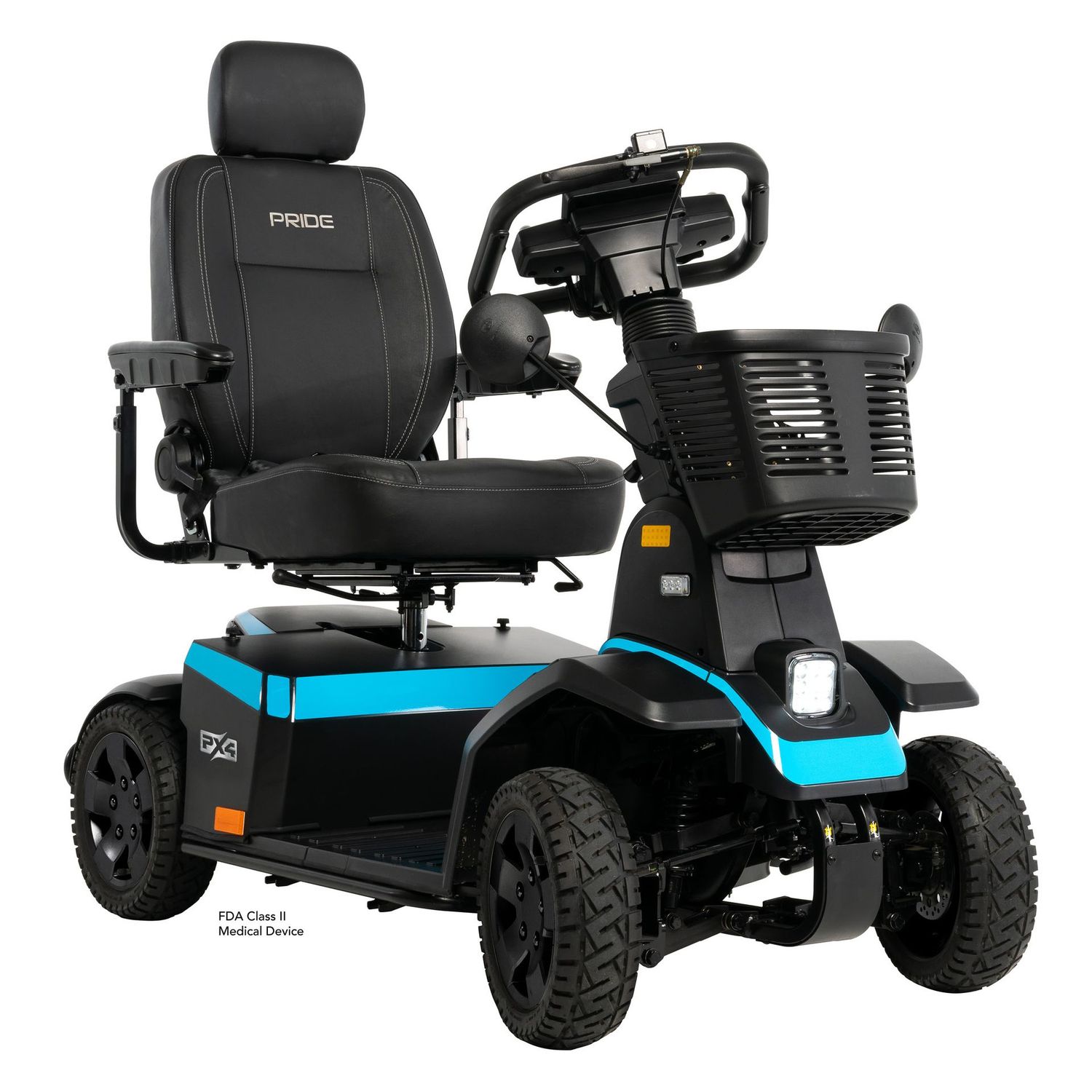 Pride PX4 Scooter, Outdoor 4-Wheel Electric Scooter, 500 lbs. WC, Up to 9.3 MPH, 23.4 Miles Range Per Charge, NFC Key Fob for Enhanced Security - PX4