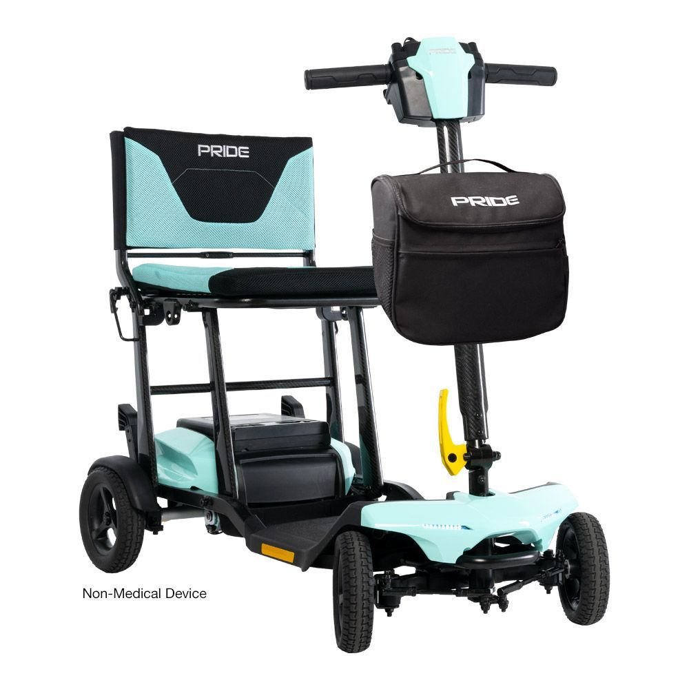 Pride Go Go Super Portable Scooter 4 Wheel Electric Mobility Scooter Weighs 41.6 lbs, Foldable Travel Scooter, Lithium Battery, 300 lb Capacity - SC15