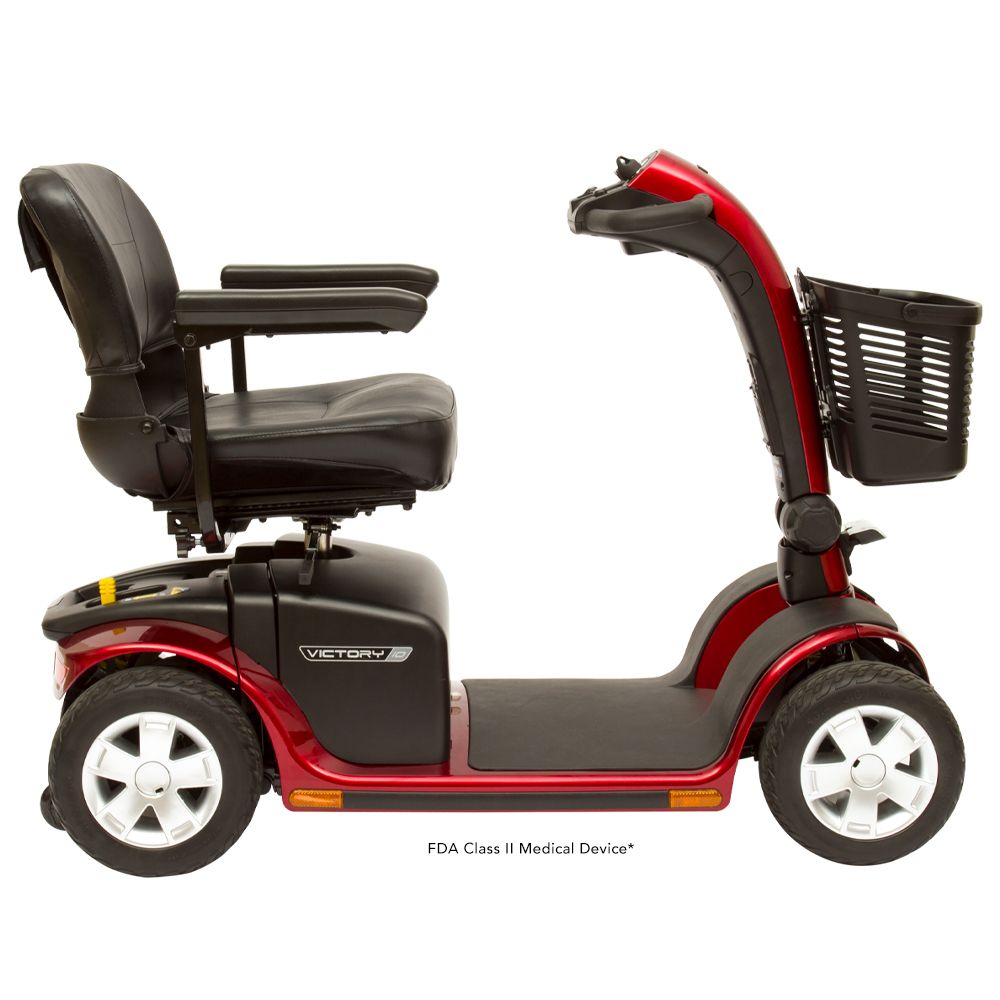 Pride Victory 10 4-Wheel, Outdoor Travel Electric Mobility Scooter 400 lbs. Weight Capacity, Up to 5.3 MPH, 15.5 Miles Range Per Charge - SC710