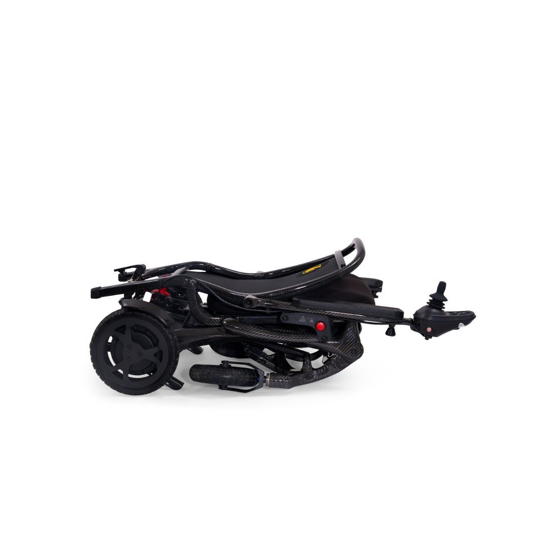 Golden Cricket - Ultra Lightweight Portable Manual Folding Travel Power Wheelchair - Carbon Fiber Frame - 39.3 lbs. Total - Airline and Cruise Approved Lithium Battery