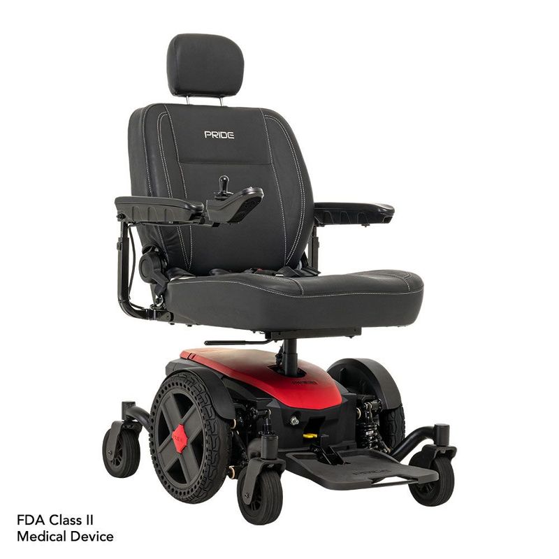 Pride Jazzy EVO 614 HD - Power Chair, Heavy-Duty Two-Motor, in-line, Mid Wheel Drive, Motorized Electric Wheelchair, 450 lbs. WC, Up to 4.88 MPH