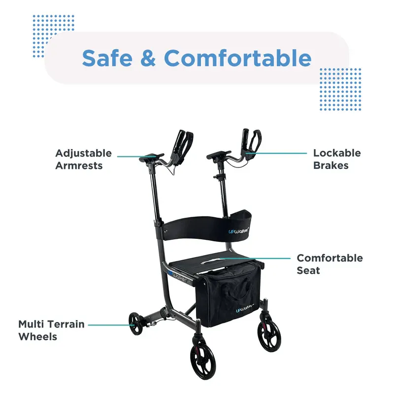 Journey UPWalker EZ Lite  – Upright Walker, Premium, Lightweight Adjustable - 100EZ1A1