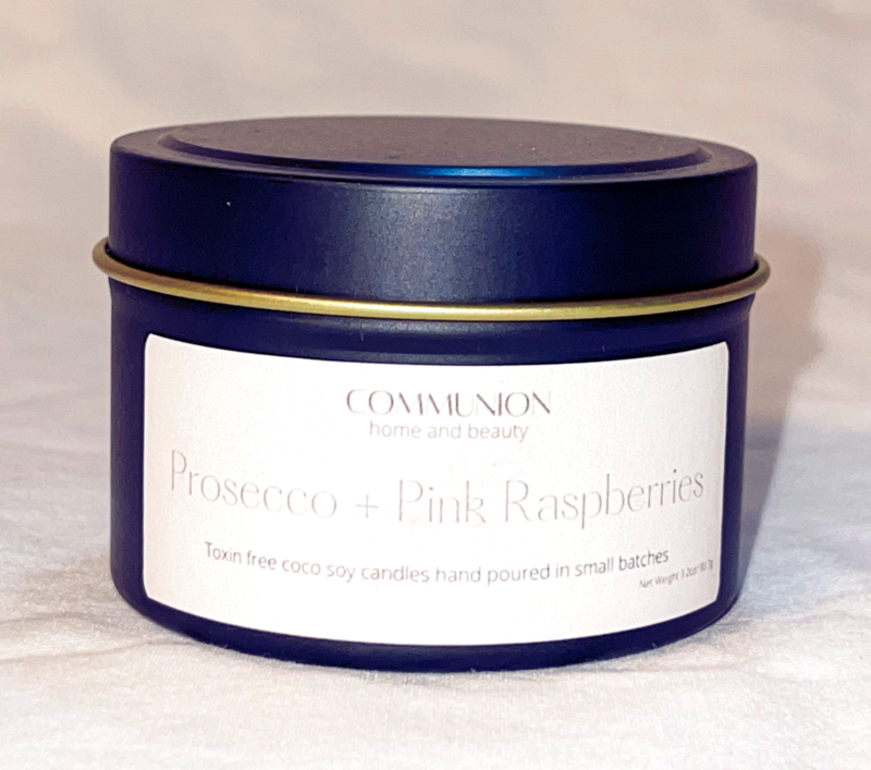 Prosecco + Pink Raspberries