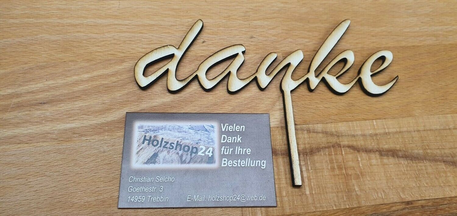 Caketopper "danke"
