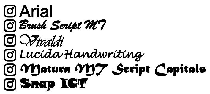 Instagram Schriftzug Klebefolie