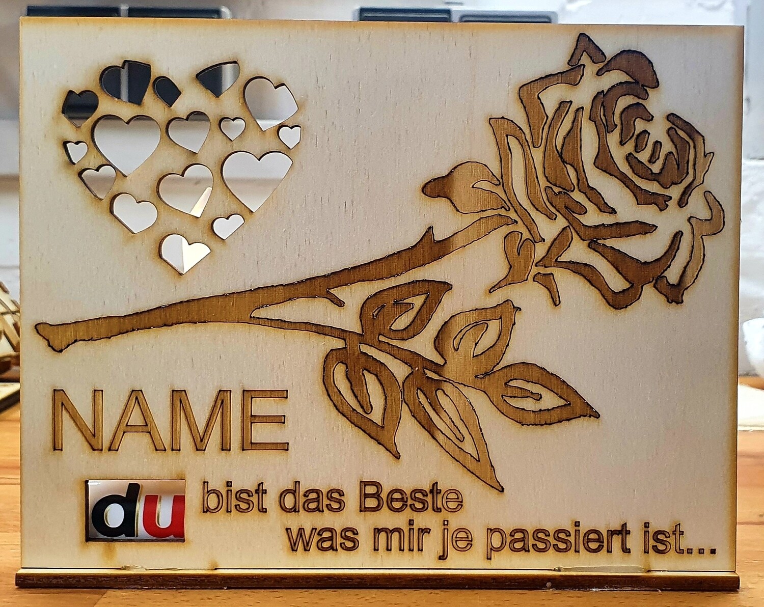 Duplo Geschenk Schild beleuchtet personalisiert